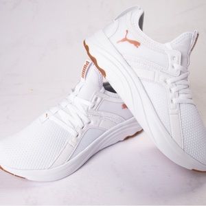 PUMA women size10 white rose gold sneakers Softride Sophia Luxe Athletic Shoe